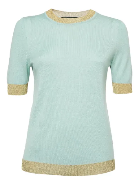 Gucci Pre-Owned metallic-trim knit top