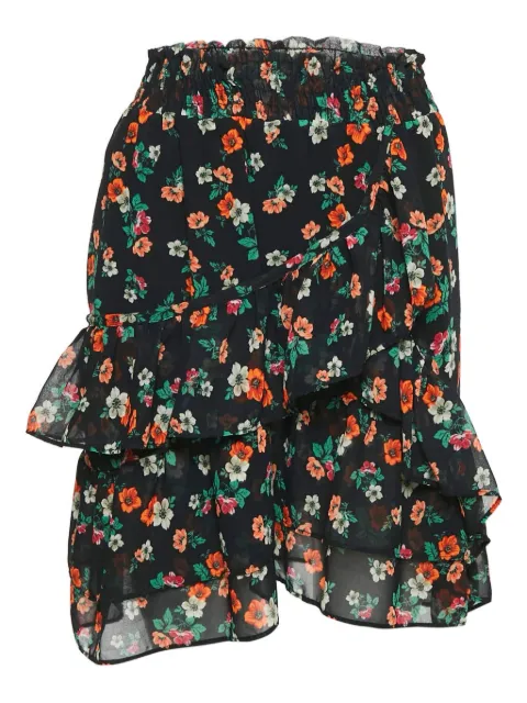 Maje falda con volantes y estampado floral