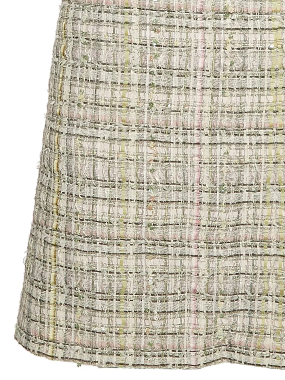 CHANEL Pre-Owned Tweed mini-rok verfraaid met pailletten - Beige