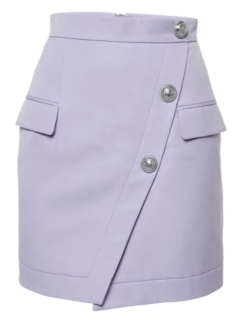 Balmain Pre-Owned falda asimétrica con bolsillo