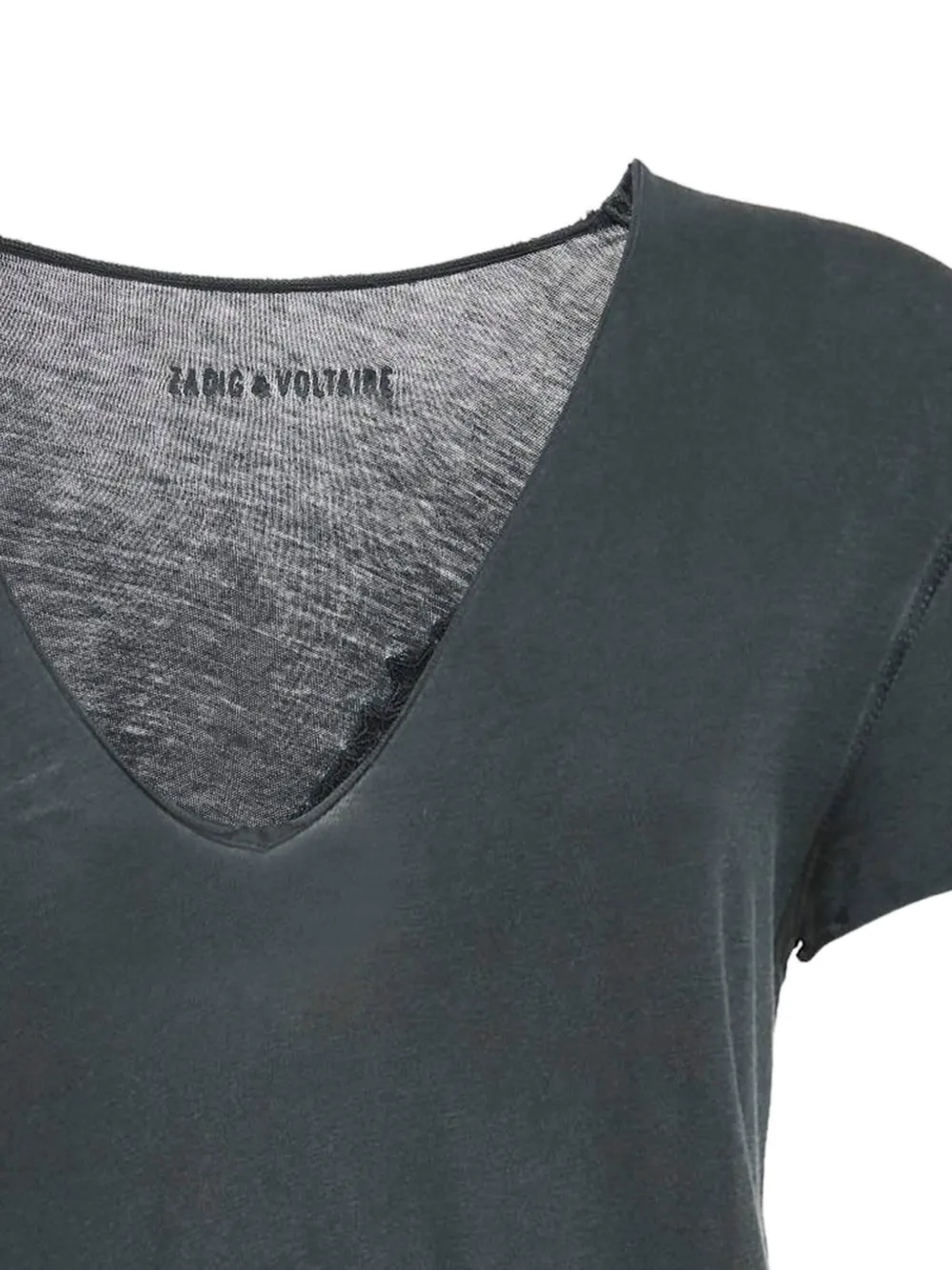 Pre-owned Zadig & Voltaire  V-neck T-shirt In Gray