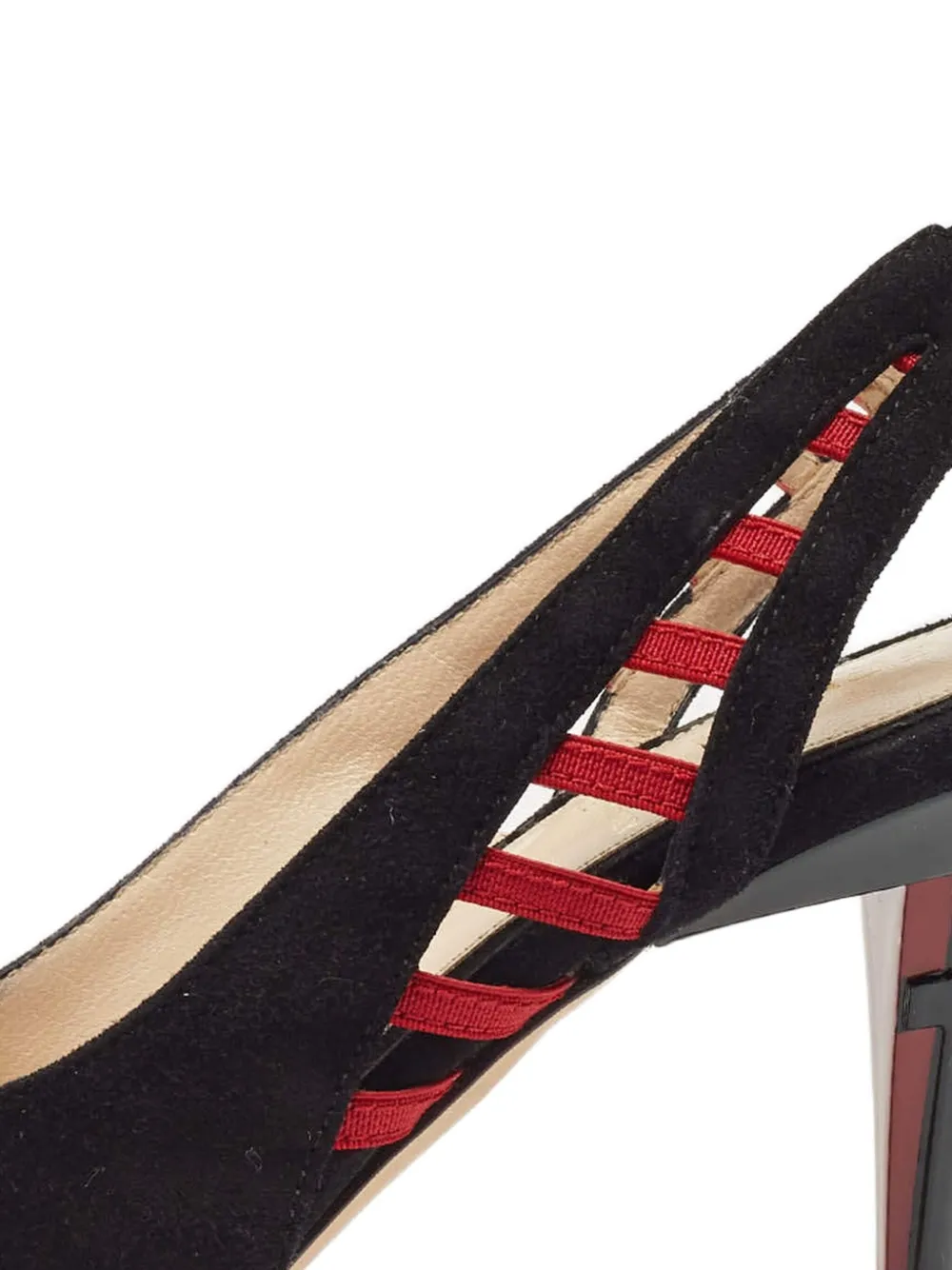 Fendi Pre-Owned 80 mm suède sandalen met bandje - Zwart