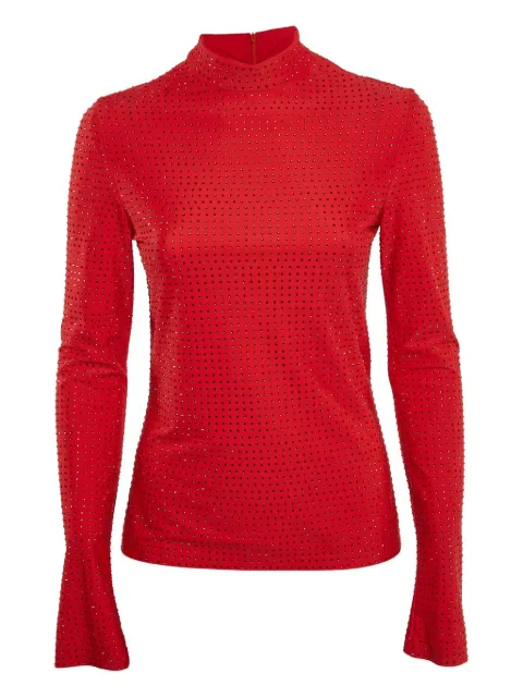 Ferragamo Pre-Owned crystal-embellished high-neck top