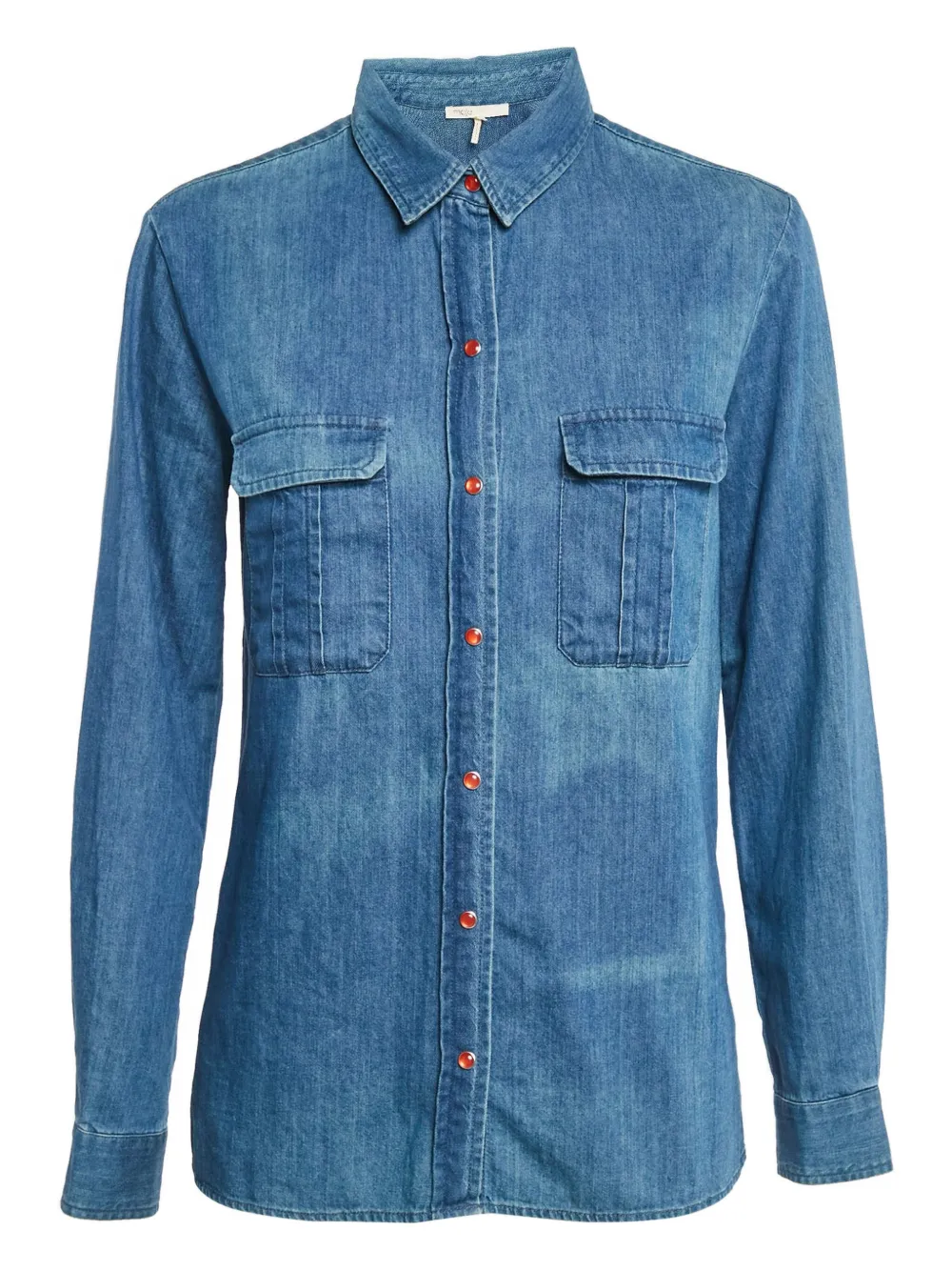 Maje flap-pocket denim shirt | Blue | Image 1