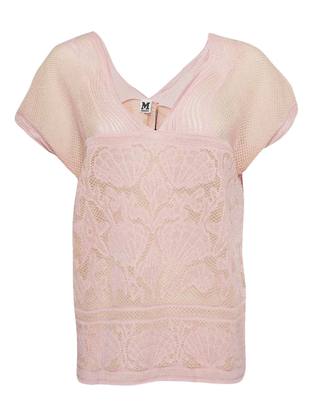 Missoni Pre-Owned floral lurex-knit top | Pink | Image 1