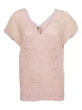 Missoni Pre-Owned floral lurex-knit top - Pink