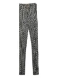 Balmain Pre-Owned geometric-pattern knit trousers - Black