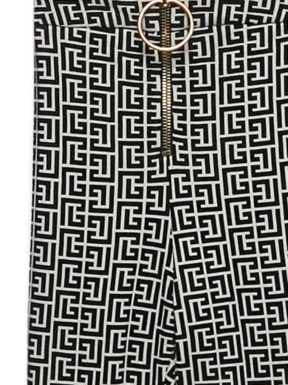 Balmain Pre-Owned Broek met geometrisch patroon - Zwart