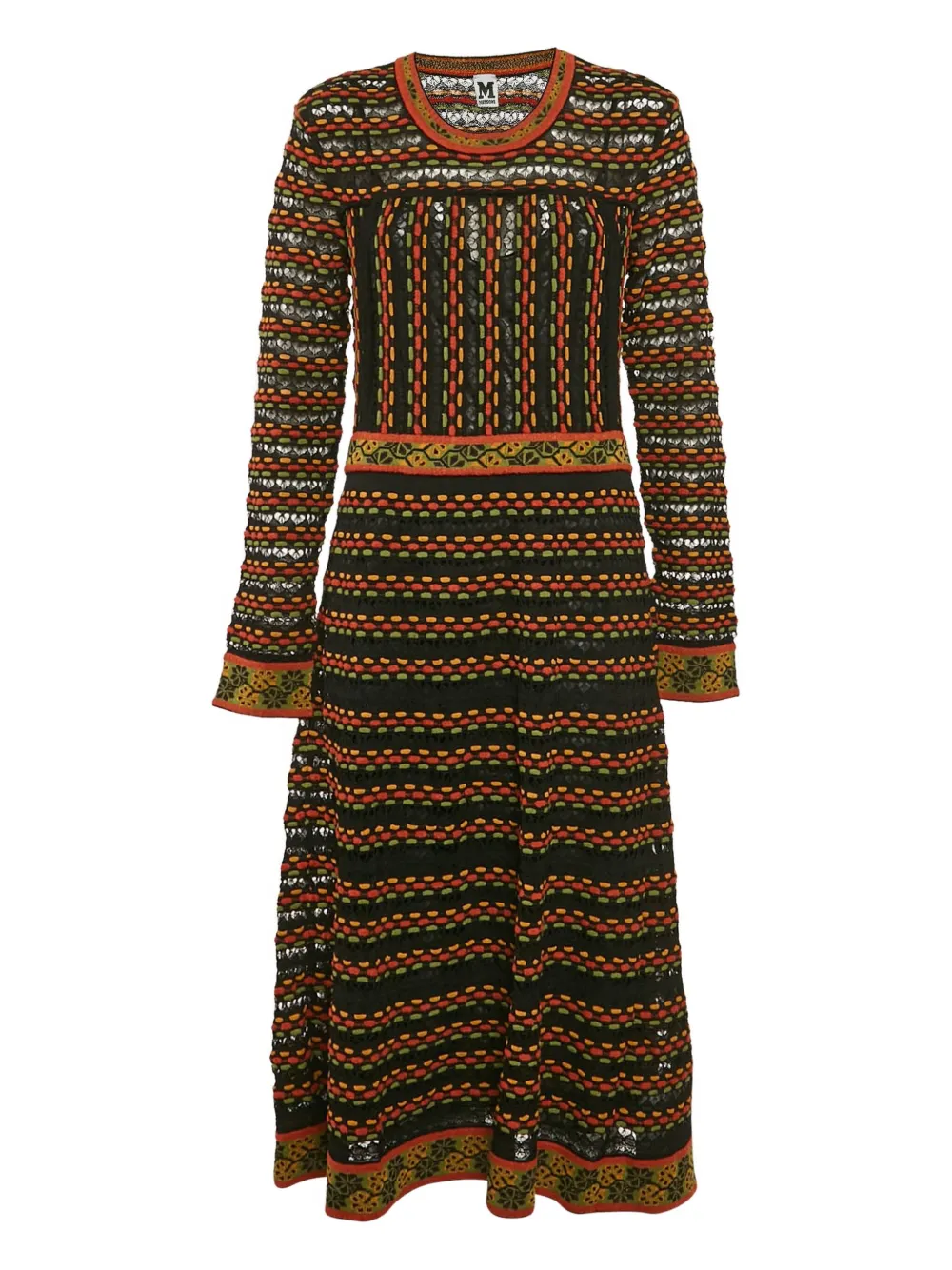 Missoni Pre-Owned pointelle-knit stripe dress | Black | Image 1