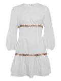SANDRO 2024 embroidered-trim dress - White