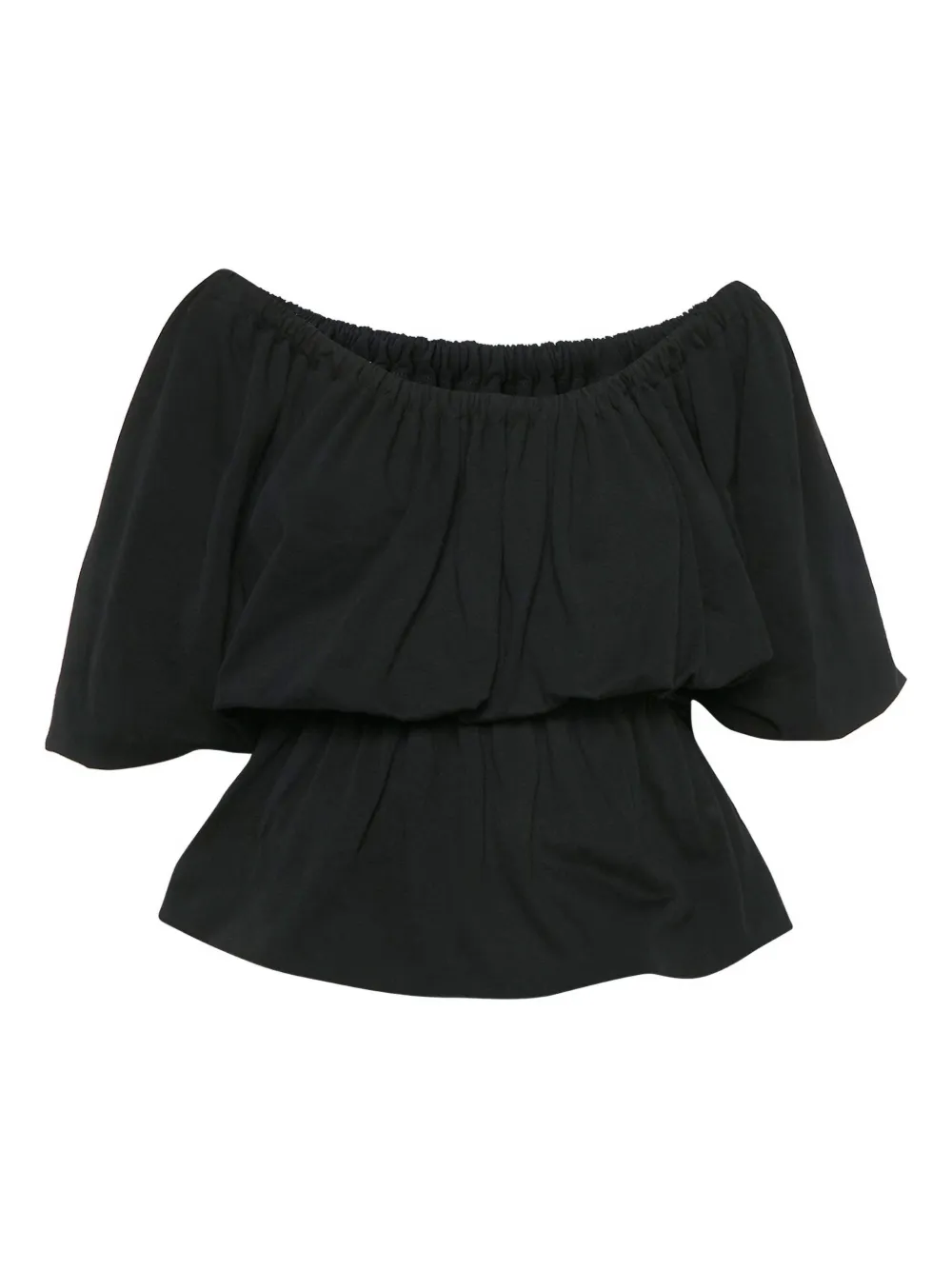 Dries Van Noten Pre-Owned elasticated off-shoulder top | Black | Image 1