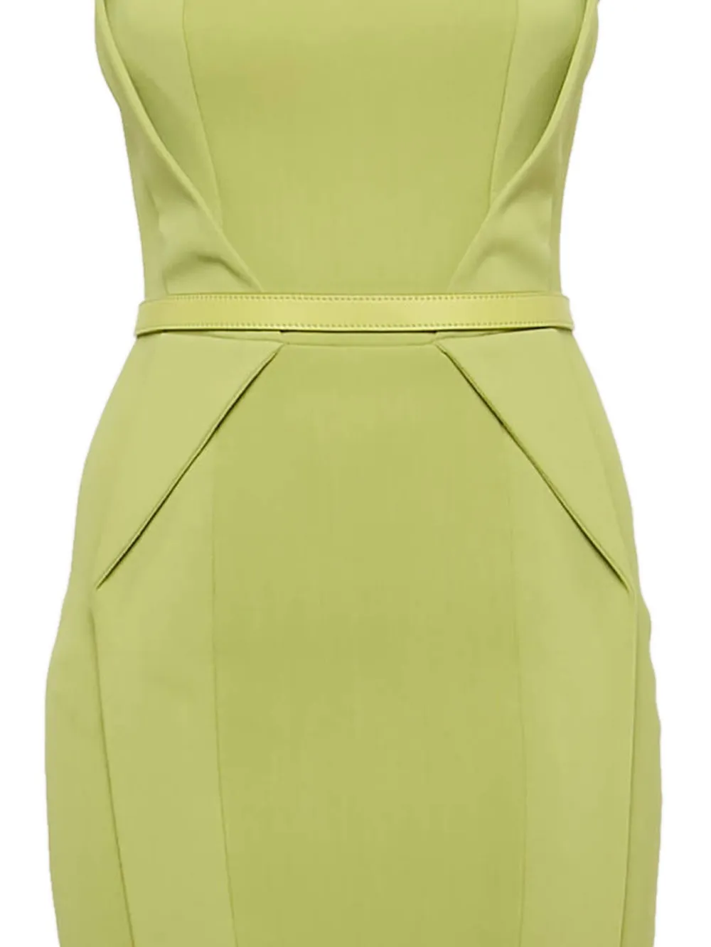 Elie Saab Crêpe jurk met ceintuur - Groen