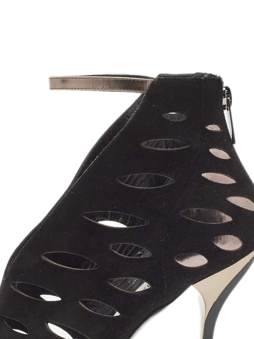 Jimmy Choo Pre-Owned 100 mm Drift sandalen met uitgesneden details - Zwart