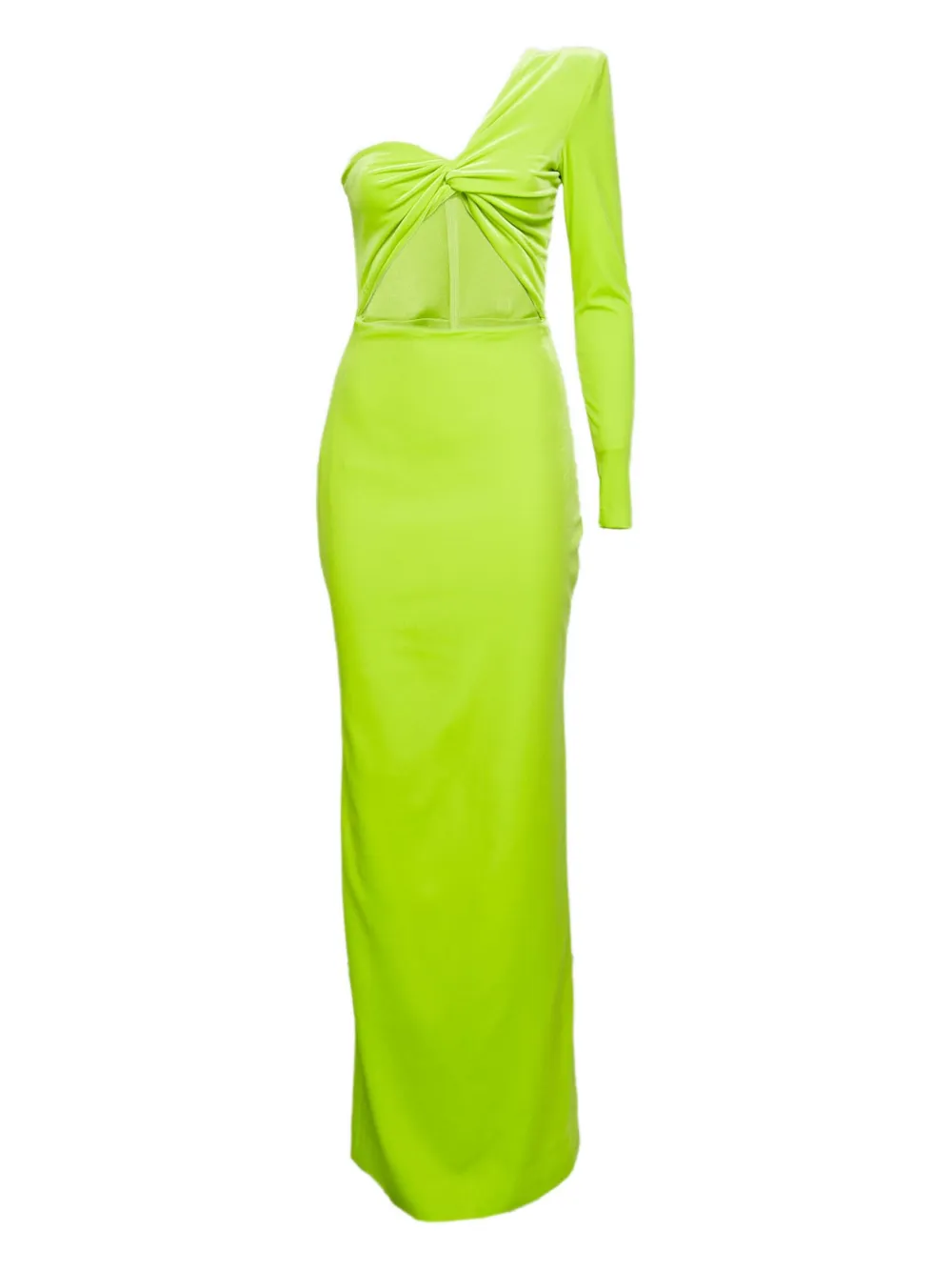Pre-owned Alex Perry 2024 One-shoulder Maxi Dress In Green