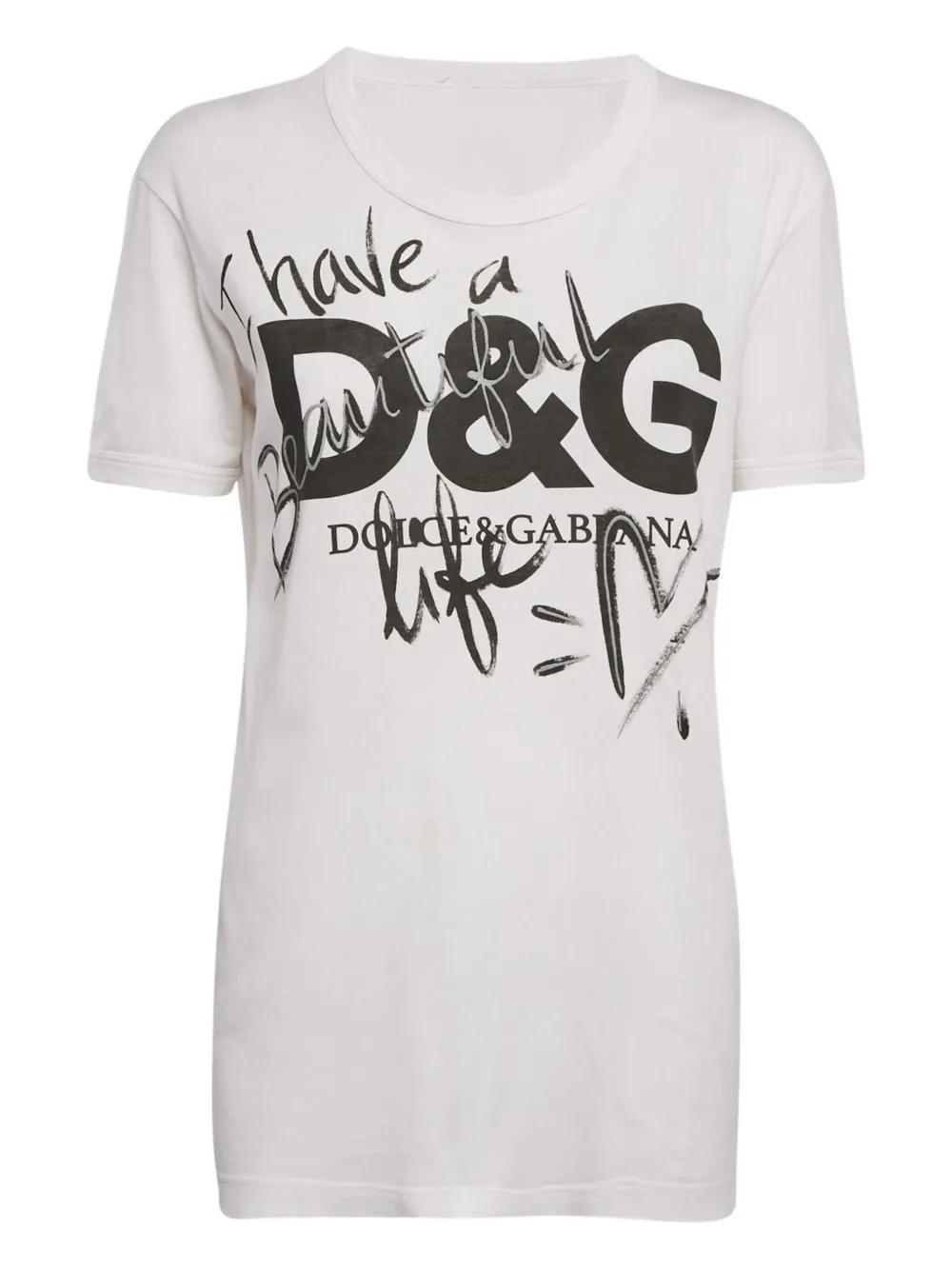 Dolce & Gabbana Pre-Owned logo-print cotton T-shirt | White | Image 1