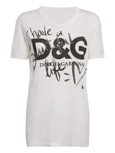 Dolce & Gabbana Pre-Owned logo-print cotton T-shirt
