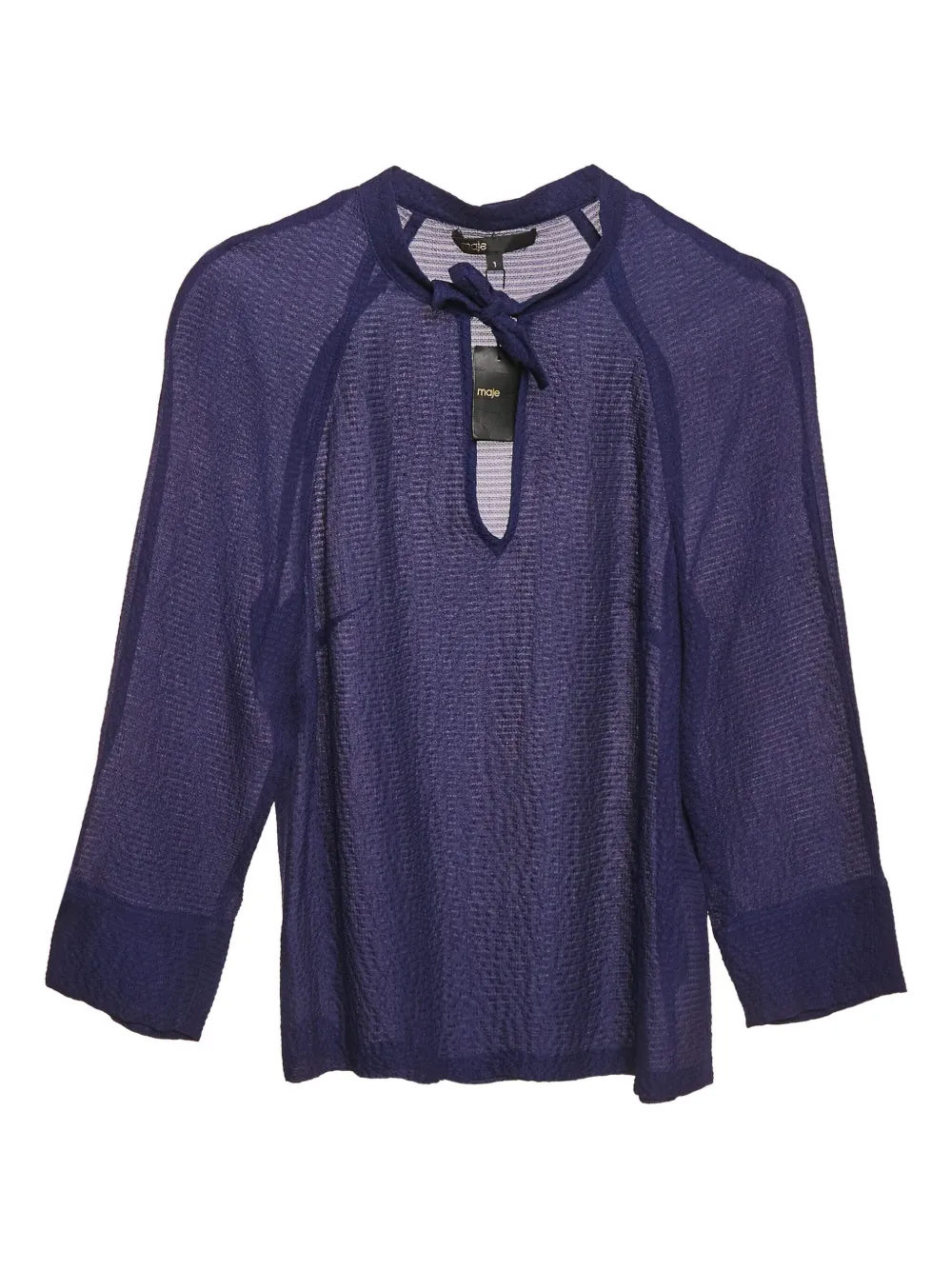 Maje tie-neck blouse | Blue | Image 1