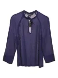 Maje tie-neck blouse - Blue