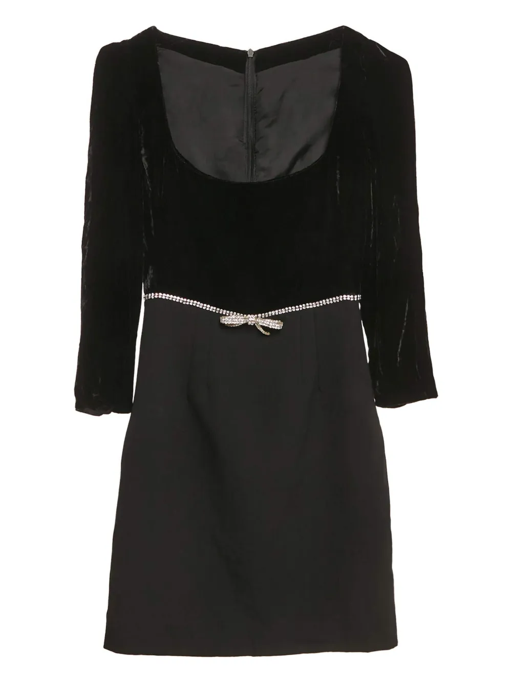Miu Miu Pre-Owned bow-detail velvet dress | Black | Image 1