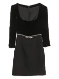 Miu Miu Pre-Owned bow-detail velvet dress - Black