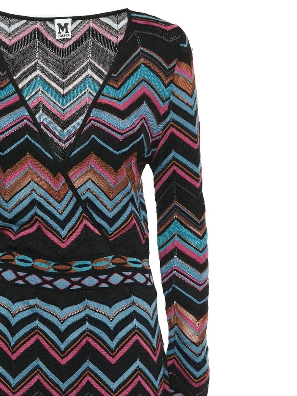 Missoni Pre-Owned Jurk met zigzag-patroon - Zwart