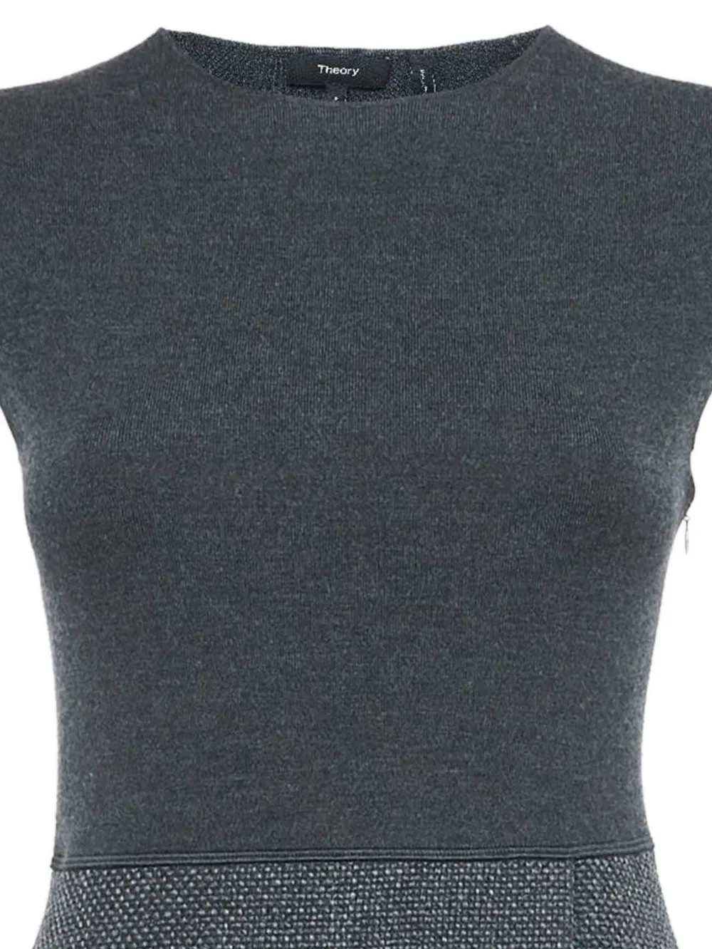 Theory Jersey jurk met textuur - Grijs