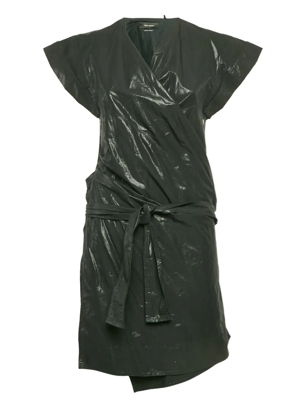 Pre-owned Isabel Marant Vintage 2024 Wrap Shimmer Dress In Black