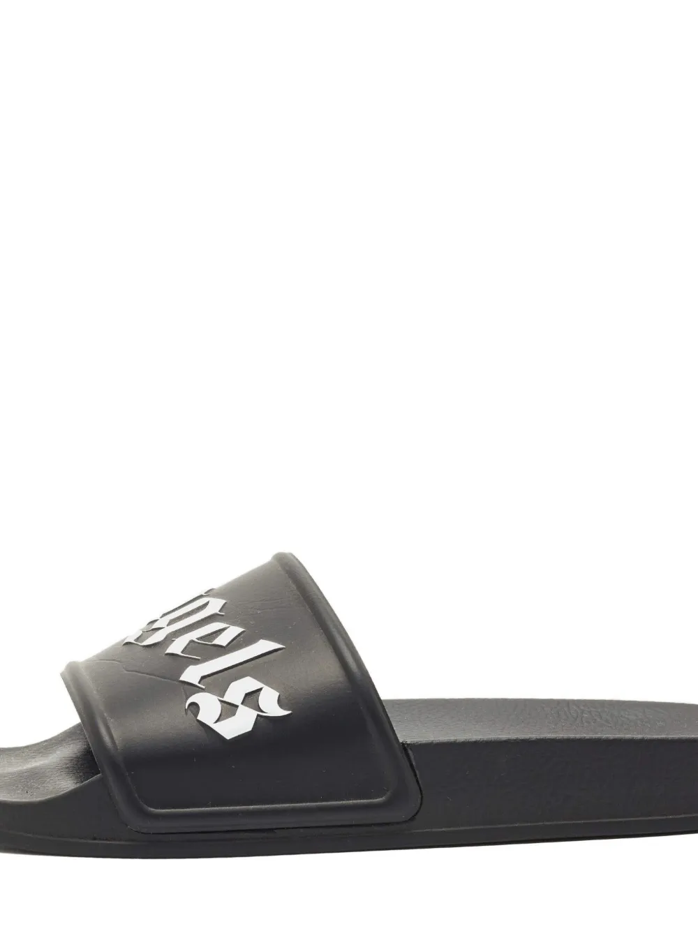 Pre-owned Palm Angels  Logo-embossed Slides In Black
