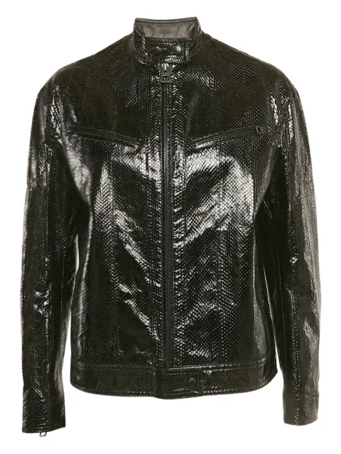 Christian Dior Pre-Owned leather zip-fastening jacket