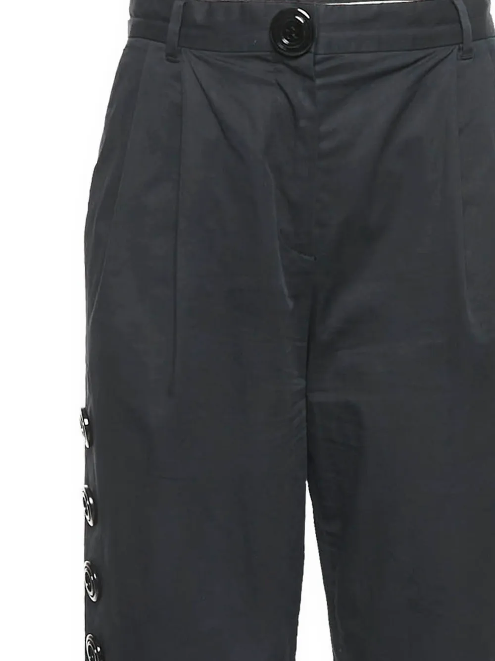 Dolce & Gabbana Pre-Owned 2024 straight broek met geplooide knoop - Zwart