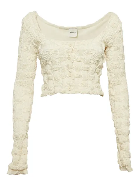 Nanushka seersucker button top