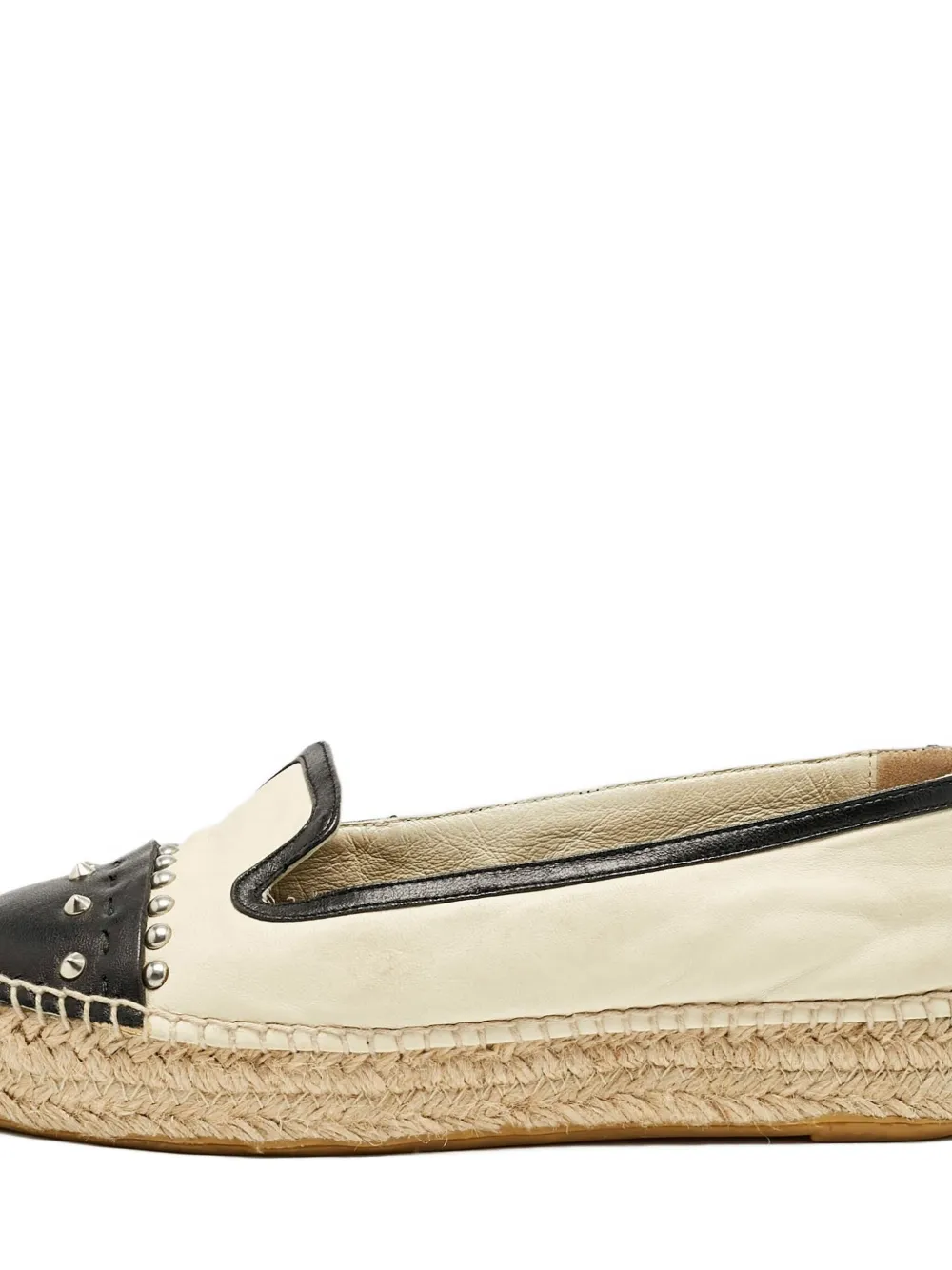 ALEXANDER MCQUEEN Pre-owned Leather Studded Espadrilles In Neutral