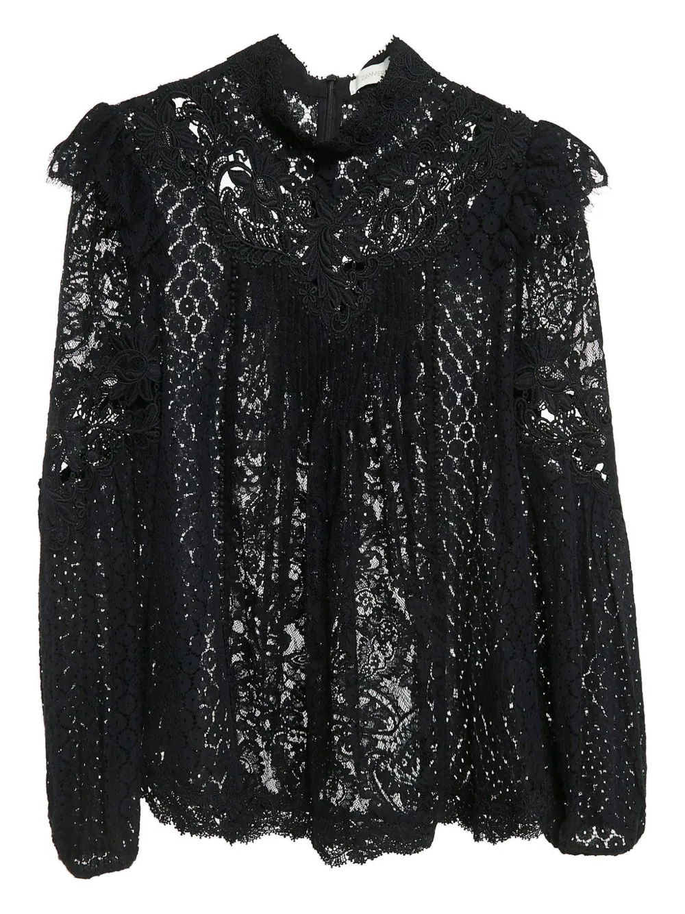 ZIMMERMANN 2024 lace high-neck blouse | Black | Image 1