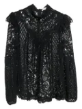 ZIMMERMANN 2024 lace high-neck blouse - Black