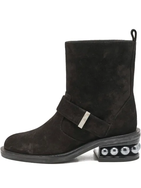 Nicholas Kirkwood botas con hebilla y detalle de perlas