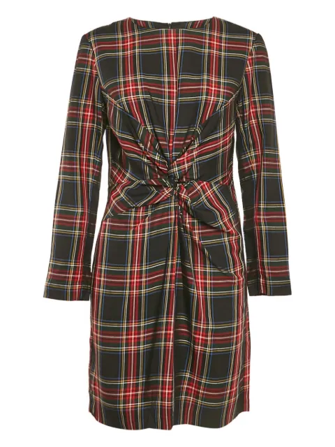 Maje plaid-pattern twist-detail dress