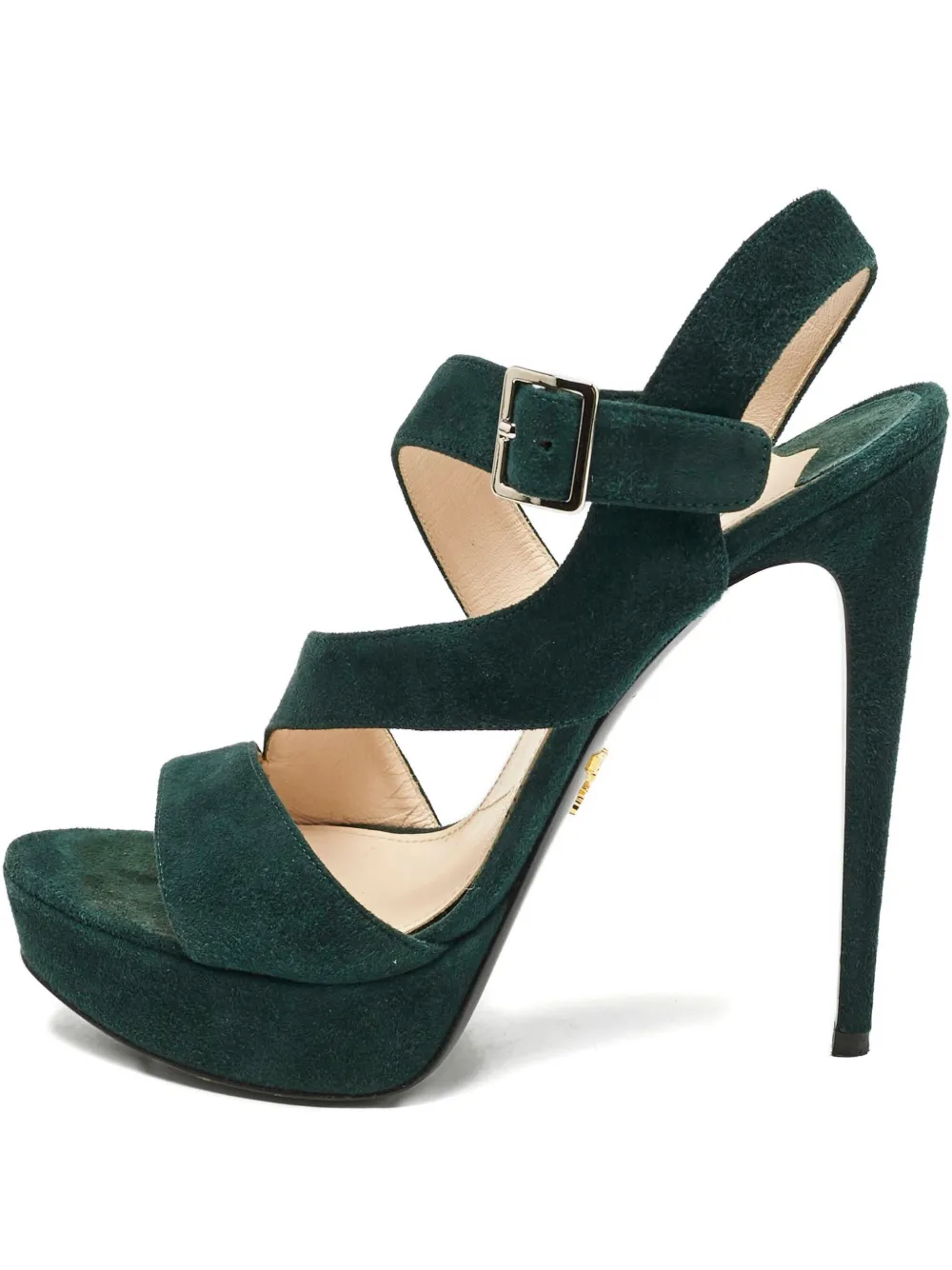 Prada Pre-Owned Sandali in pelle scamosciata 135mm - Verde
