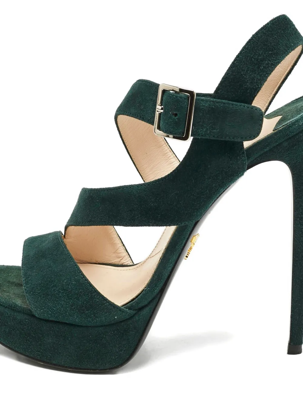 Prada Pre-Owned 135 mm suède sandalen - Groen