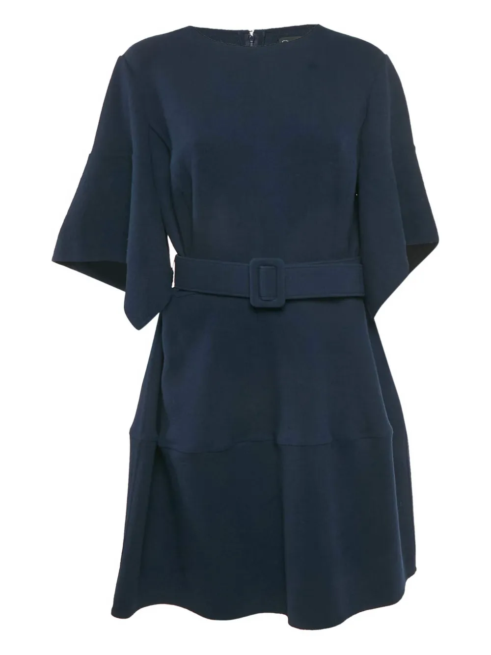 Oscar de la Renta Pre-Owned ベルテッド ミニドレス - ブルー