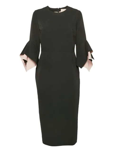 Roksanda bell-sleeve crepe dress