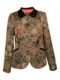 Burberry Pre-Owned jacquard floral-pattern jacket - Green