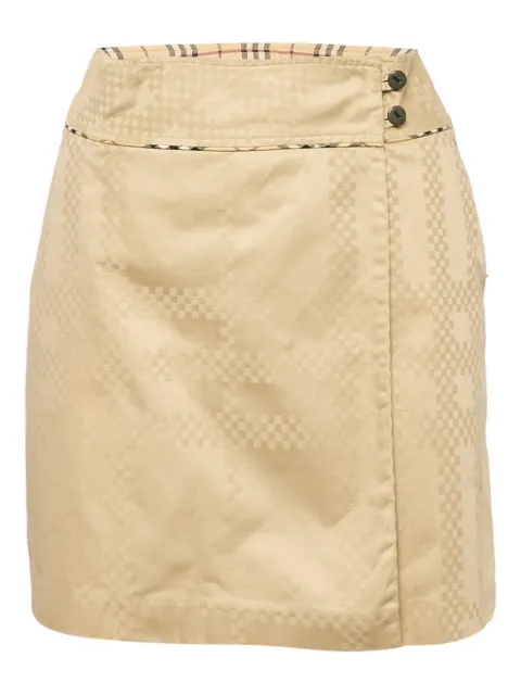 Burberry Pre-Owned falda con botones y cuadros estampados