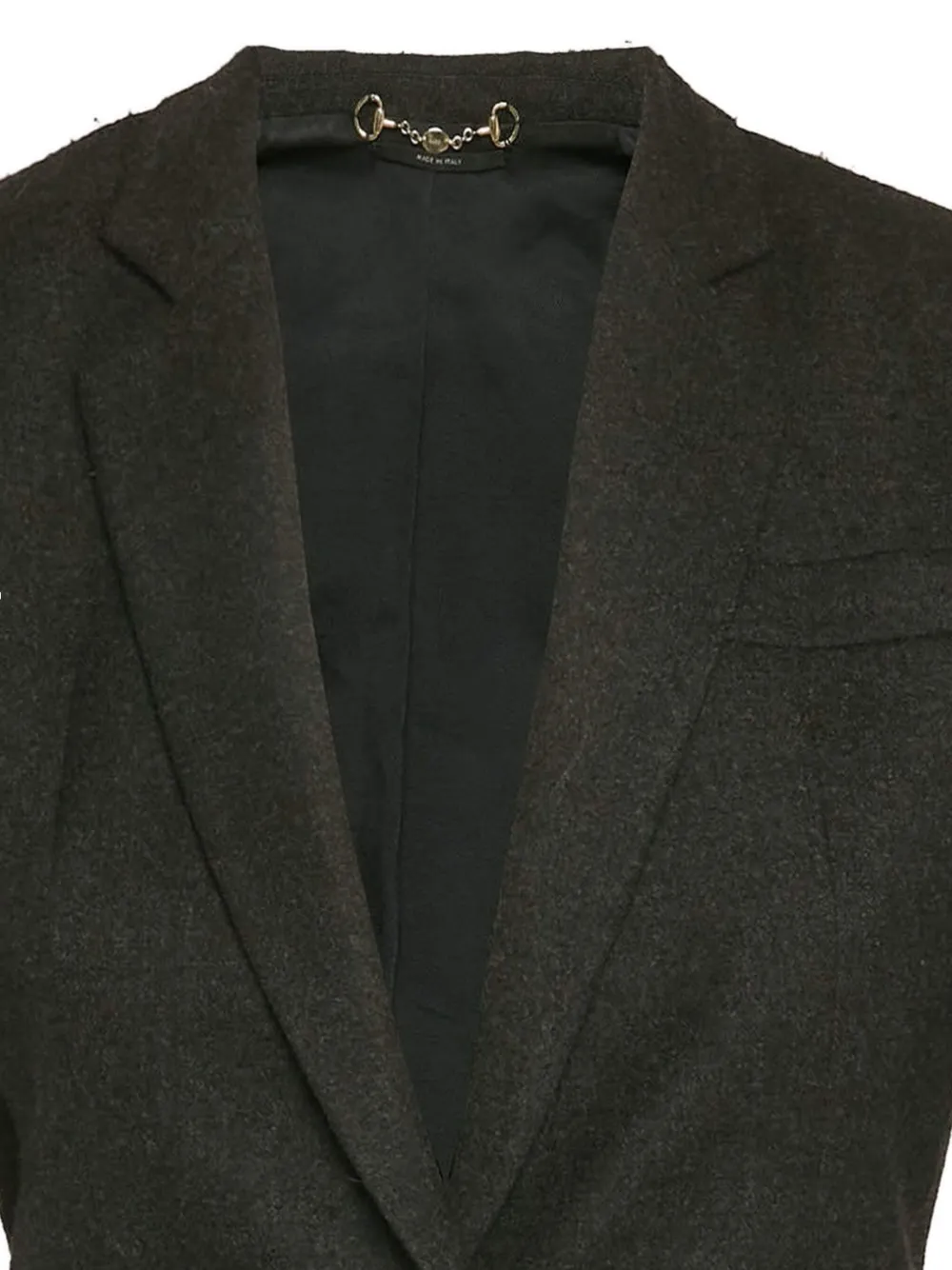 Pre-owned Gucci 2024 Notched-lapel Single-breasted Blazer In Gray