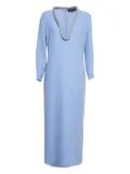 Gucci Pre-Owned 2024 embellished-neckline midi dress - Blue