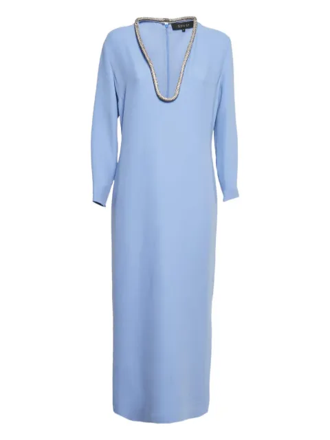 Gucci Pre-Owned 2024 embellished-neckline midi dress