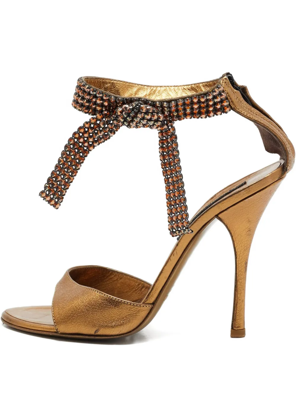 Roberto Cavalli Vintage Pre-owned Sandalen mit Kristallen 120mm - Gold