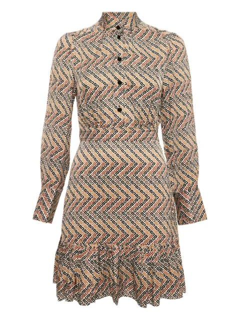 SANDRO geometric-pattern satin dress