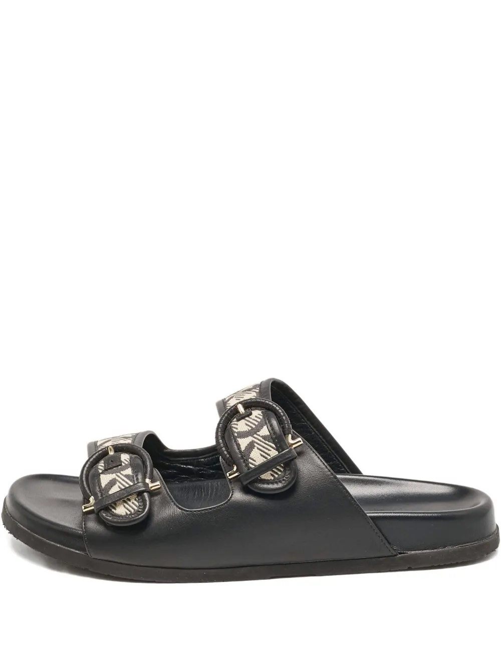 Ferragamo Pre-Owned Sandalen mit Gancini-Detail - Schwarz