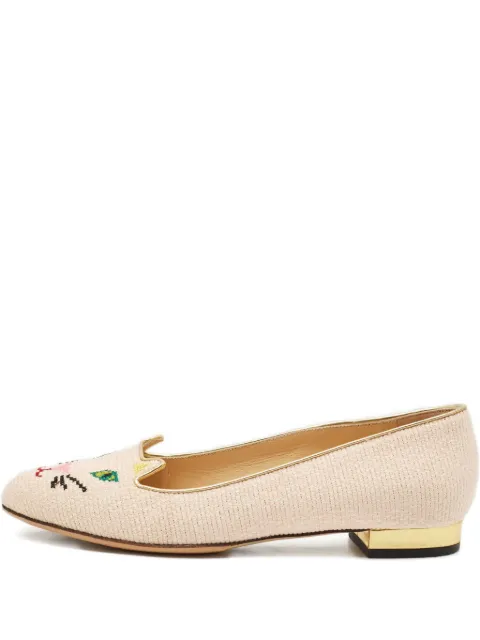 Charlotte Olympia mocasines con bordado de archivo