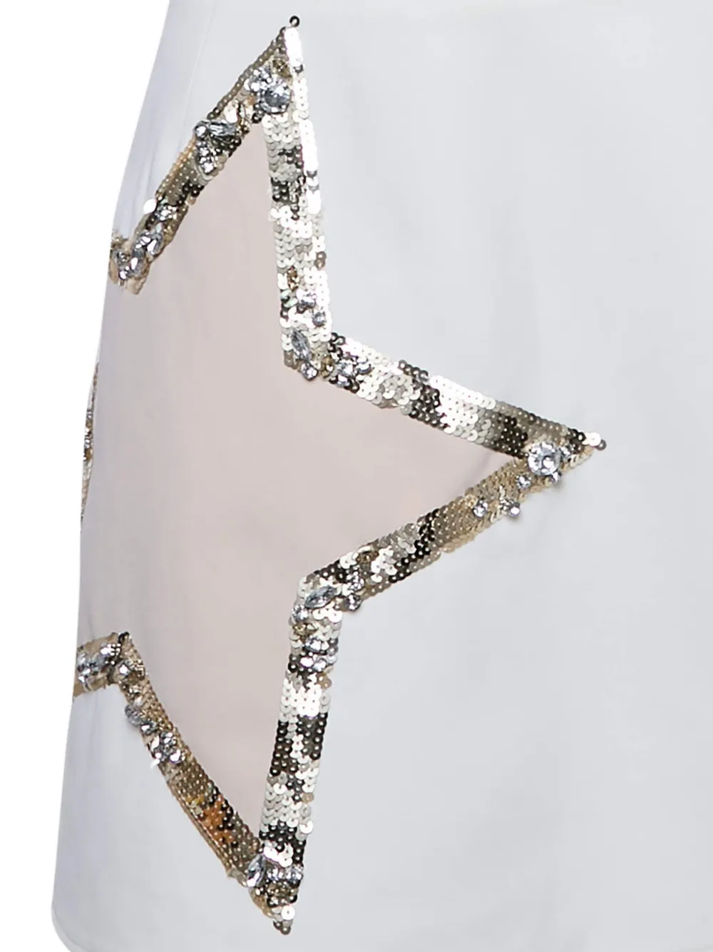 Elisabetta Franchi Mini-rok met sterdetail - Wit